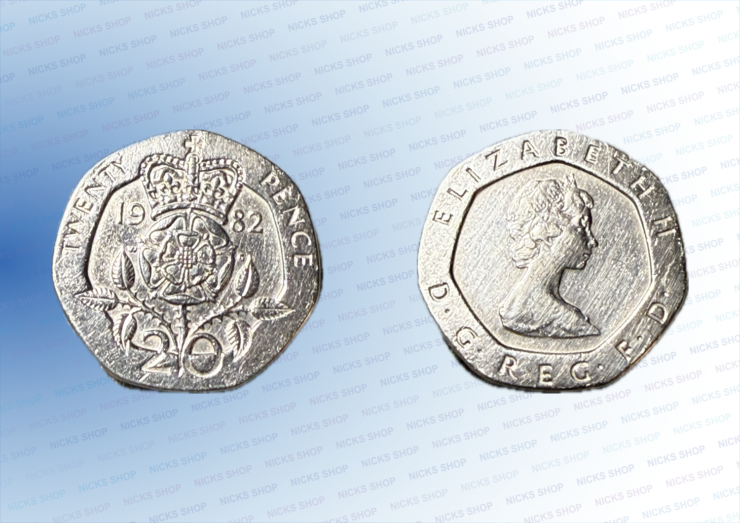 (image for) 20p coin. 1982.